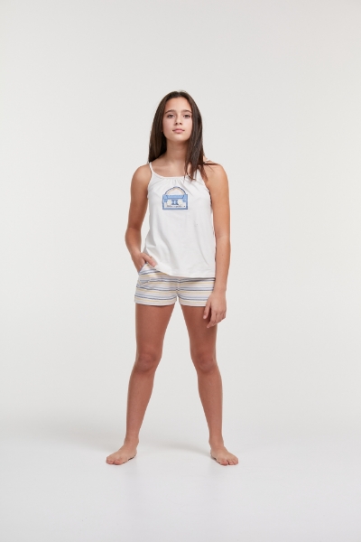 Resim 2-8 Yaş Kız Çocuk Pijama-Ypb - 112-Ekru 