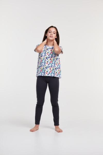 Resim 2-8 Yaş Kız Çocuk Pijama-Ypa - 910-Çok Renkli Baskılı Ekru