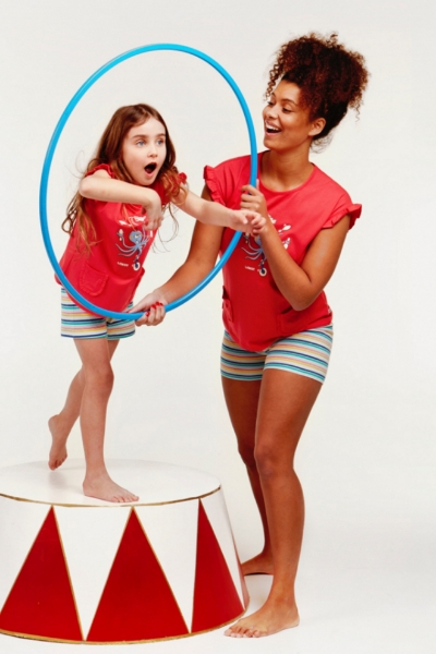 Resim 2-8 Yaş Kız Çocuk Pijama-Psg - 439-Ahtapot Temalı Pembe