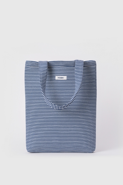 Resim ÇANTA-Çnt - 908-Tukan Temalı Çizgili Mavi