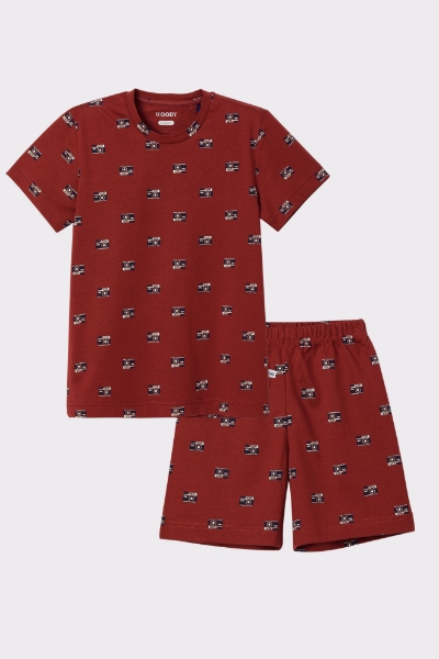 Resim 2-8 Yaş Erkek Çocuk Pijama-Pss - 962-Çok Renkli Çizgili Ekru