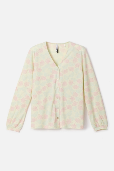 Resim Kadın Pijama-Rmz - 914-Kaplumbağa Temalı Çizgili Turuncu