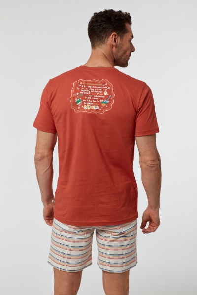 Resim Erkek Pijama-Pss - 462-Gine Domuzu Temalı Kiremit