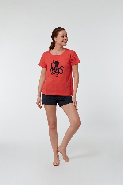 Resim Kadın Pijama-Ypd - 439-Ahtapot Temalı Pembe