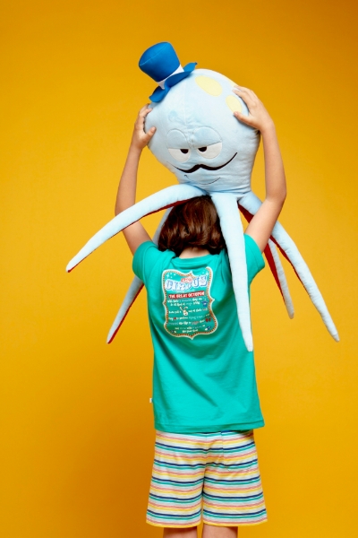 Resim 10-16 Yaş Erkek Çocuk Pijama-Pss - 777-Ahtapot Temalı Yeşil