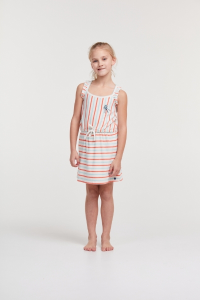 Resim Pamuklu Havlu Bornoz-Dga - 996-Deniz Kuşu Temalı Çizgili Ekru