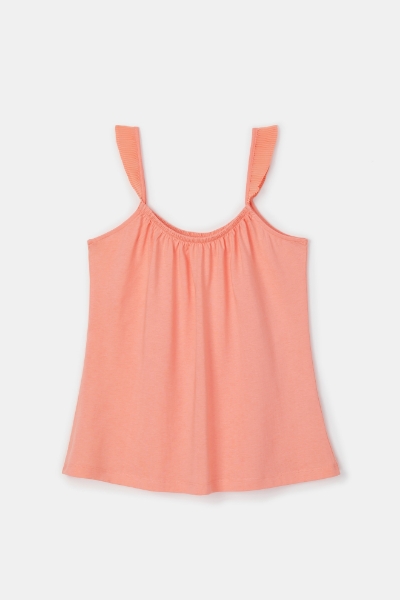 Resim Kare Yaka Şortlu Pijama Takımı-Xpb - 542-Çöl Çiçeği Pembesi