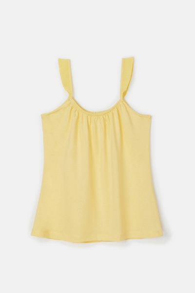 Resim Kare Yaka Şortlu Pijama Takımı-Xpb - 707-Sarı